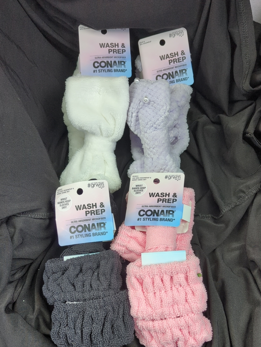 4 PC BUNDLE  WASH & PREP CONAIR SPA HEADWRAP